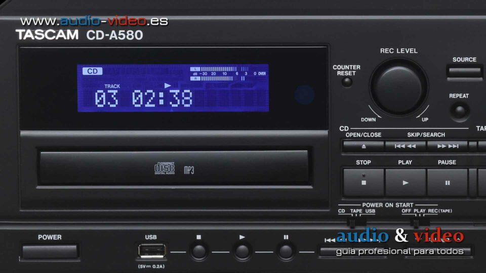 Tascam CD-A580 MKII – grabador de casetes + reproductor de CD + grabador de memoria